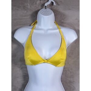 Cosabella Mare Sunflower Halter Bikini Top Womens Size Medium Yellow Swim Y2K